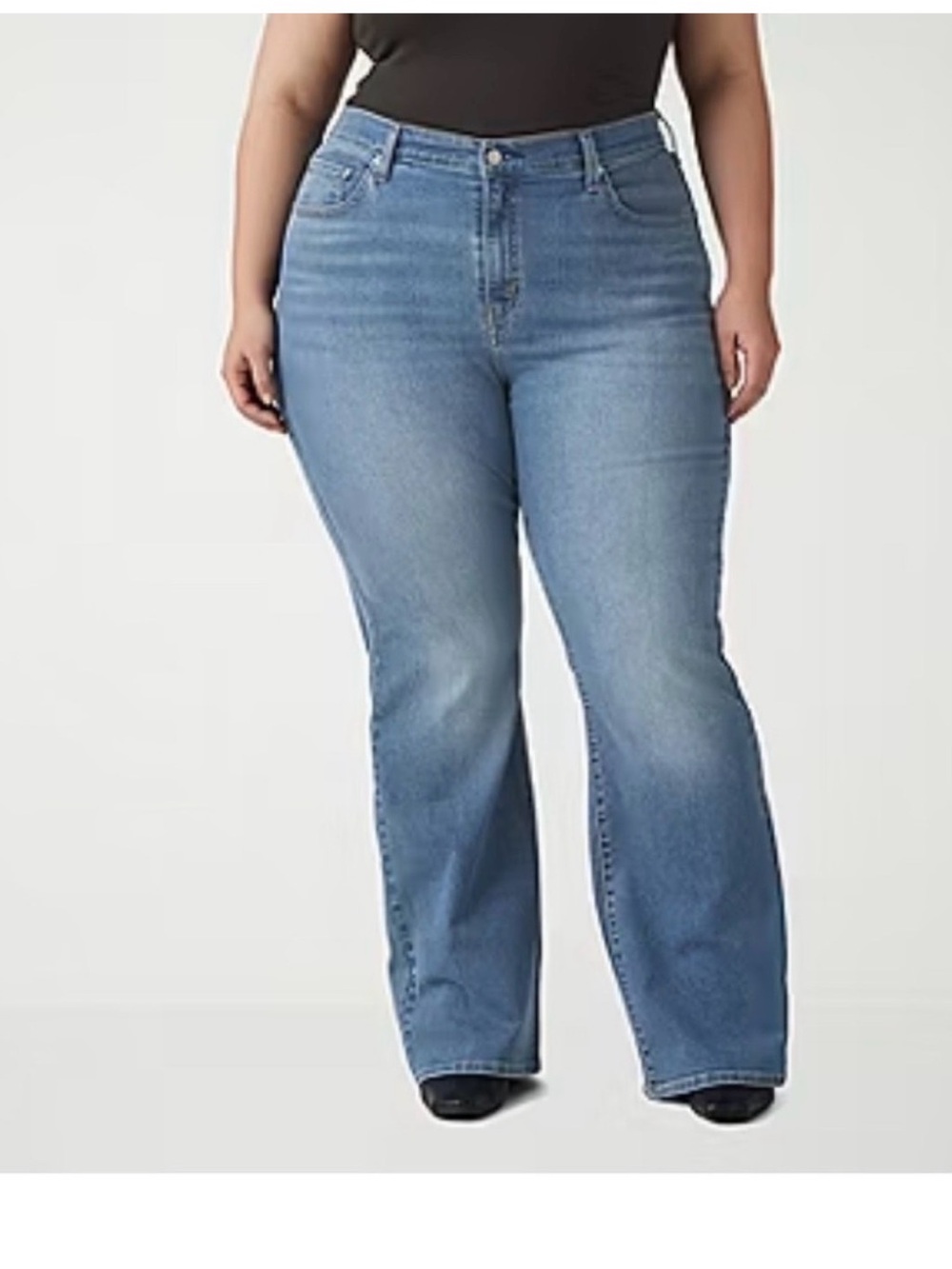 Levi's 726 High Rise Flare Jeans Womens Plus Size 26W Stretch Denim NWT